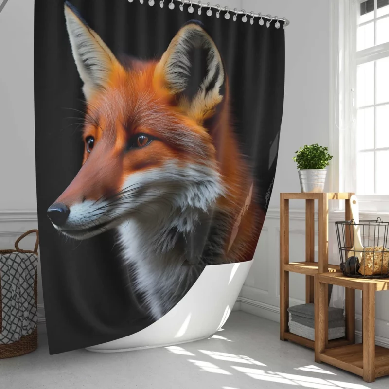 Red Fox in Darkness Shower Curtain