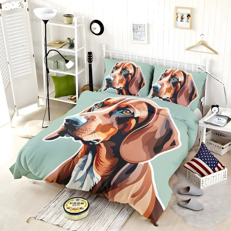 Redbone Coonhound Scent Hound Companion Bedding Set