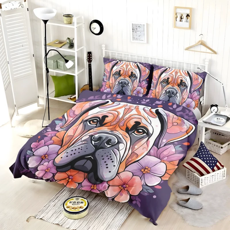 Regal Bullmastiff Gaze Furry Sentinel Bedding Set