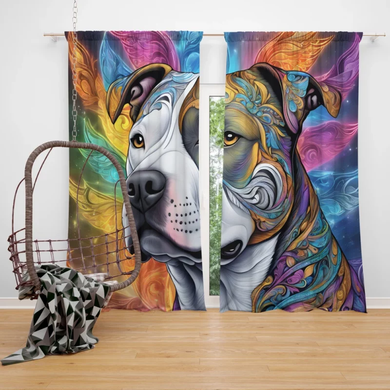 Regal Majesty American Staffordshire Terrier Dog Curtain