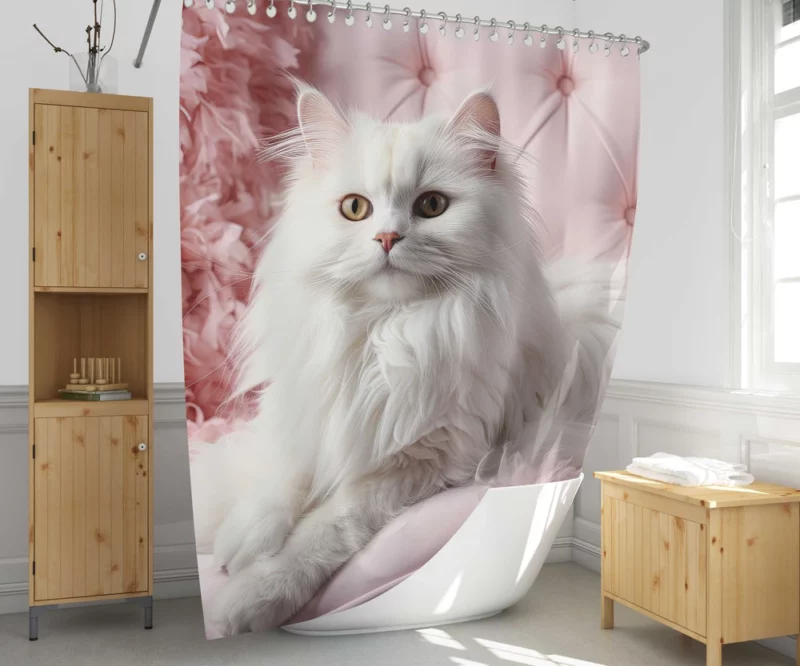 Regal Persian Cat Portrait Shower Curtain 1