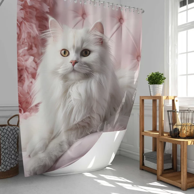 Regal Persian Cat Portrait Shower Curtain