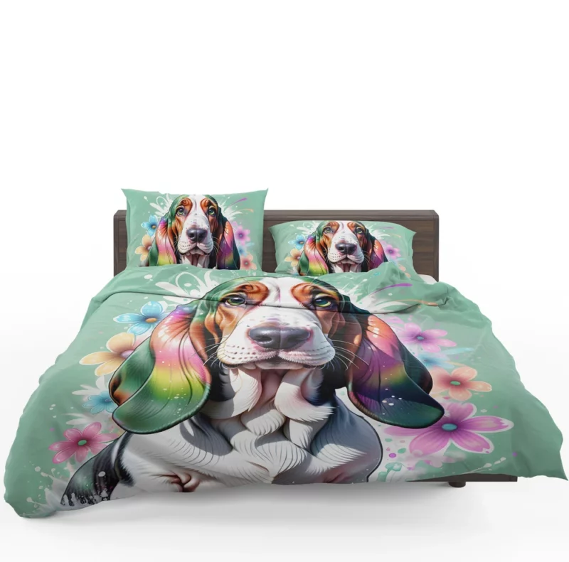 Relaxed Basset Hound Majesty Dog Presence Bedding Set 1