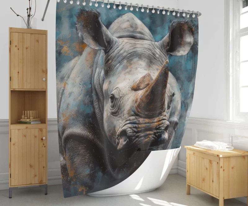 Rhino Photography Shower Curtain 1