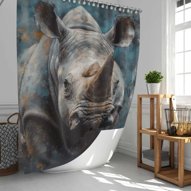 Rhino Photography Shower Curtain