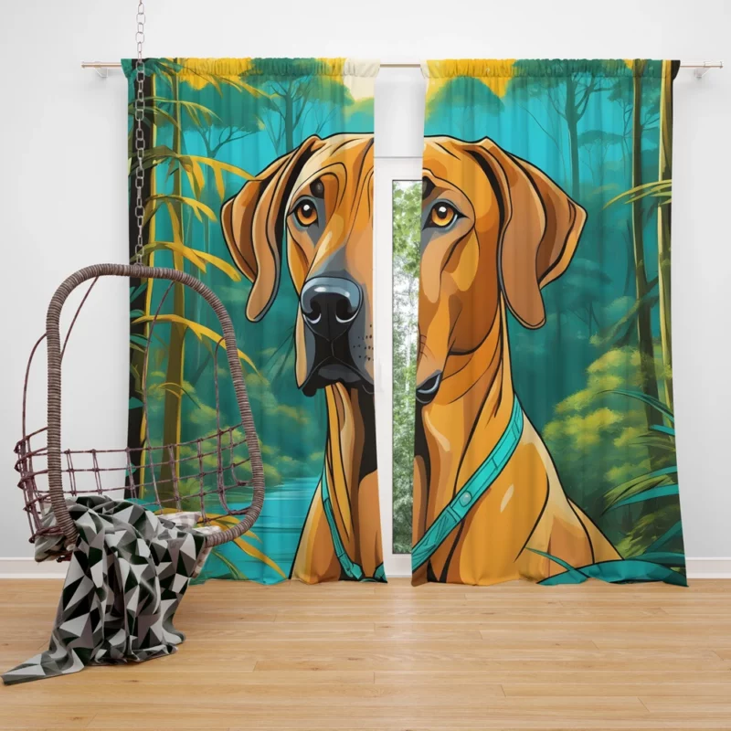 Rhodesian Ridgeback Agile Canine Companion Curtain