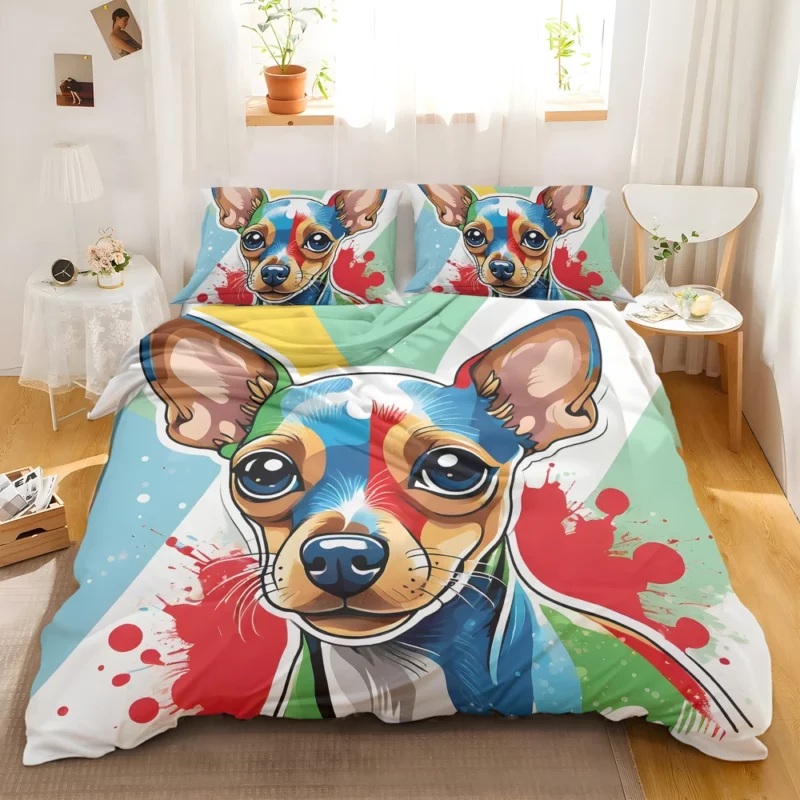 Russian Toy Terrier Joy The Playful Dog Bedding Set 2