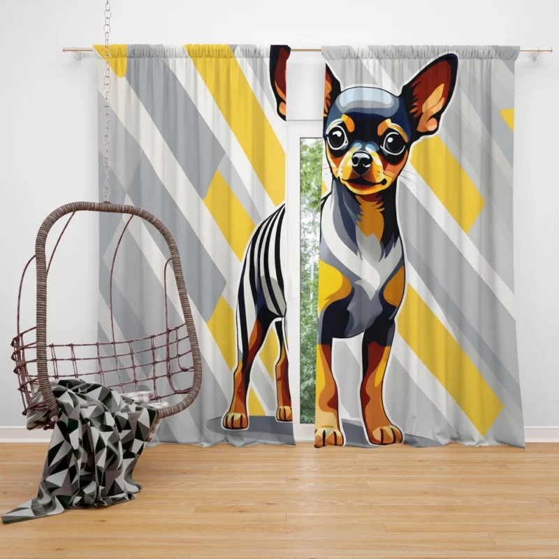 Russian Toy Terrier Perfection Petite Dog Curtain
