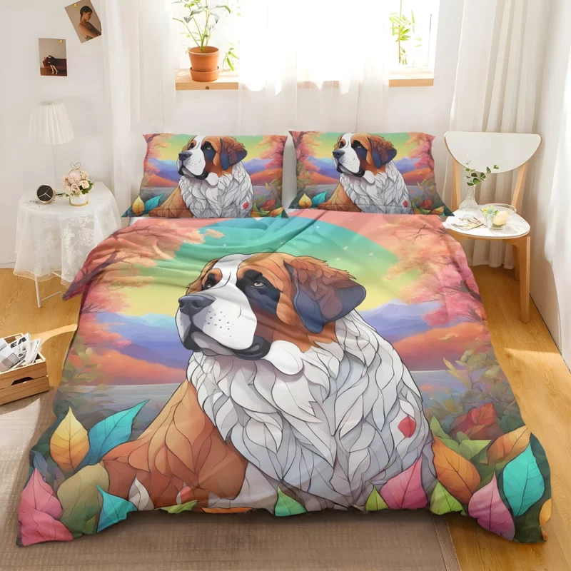 Saint Bernard Beauty Saintly Dog Companion Bedding Set 2