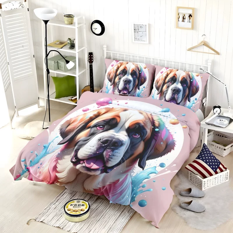 Saint Bernard Dog Companion Bedding Set