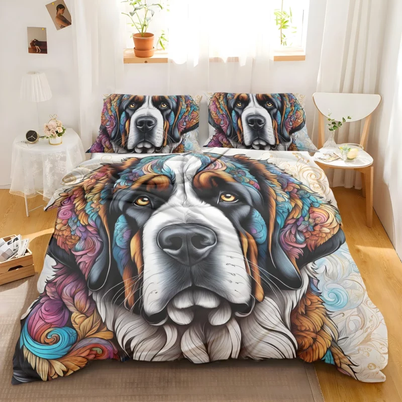 Saint Bernard Elegance Faithful Dog Bedding Set 2