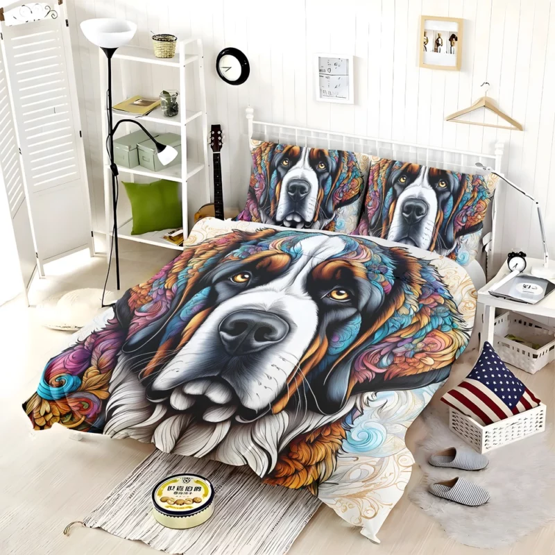 Saint Bernard Elegance Faithful Dog Bedding Set