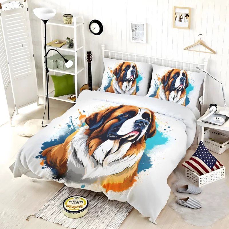 Saint Bernard Joy The Playful Dog Bedding Set