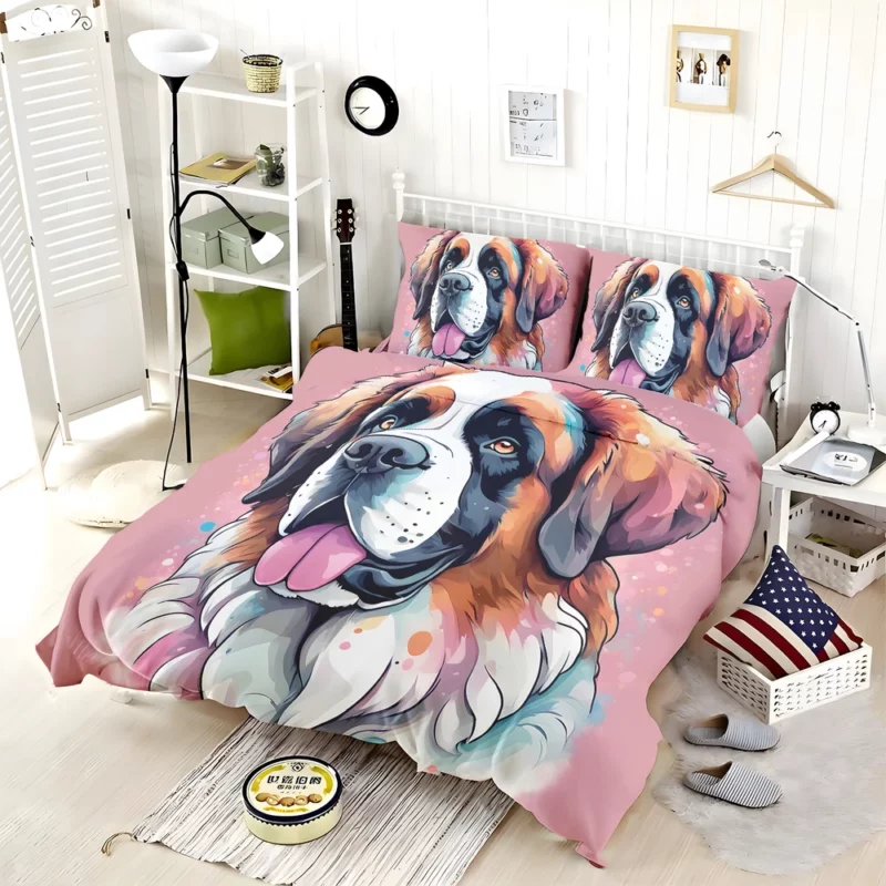 Saint Bernard Majesty Loyal Dog Bedding Set