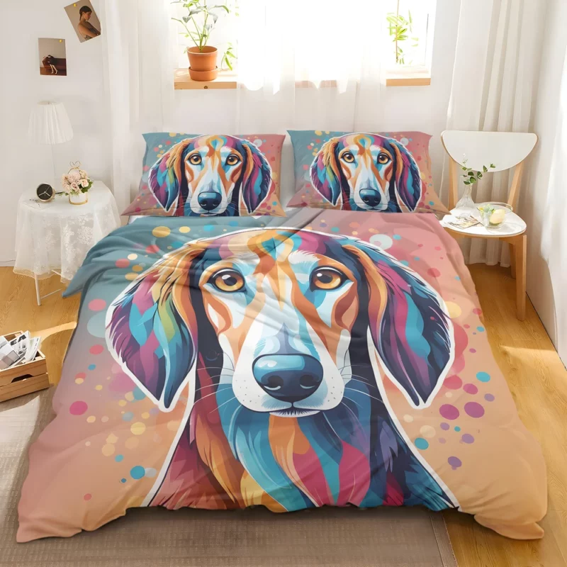 Saluki Elegant Hound Companion Dog Bedding Set 2