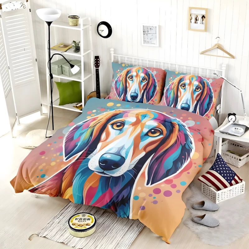 Saluki Elegant Hound Companion Dog Bedding Set