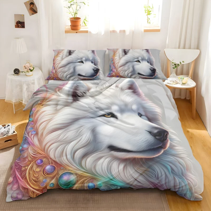 Samoyed Beauty Fluffy Dog Bedding Set 2