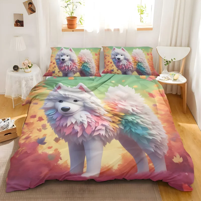 Samoyed Fluffy Arctic Companion Dog Bedding Set 2