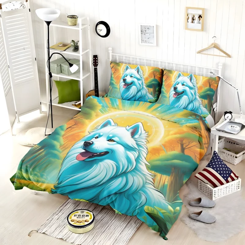 Samoyed Joy The Playful Dog Bedding Set