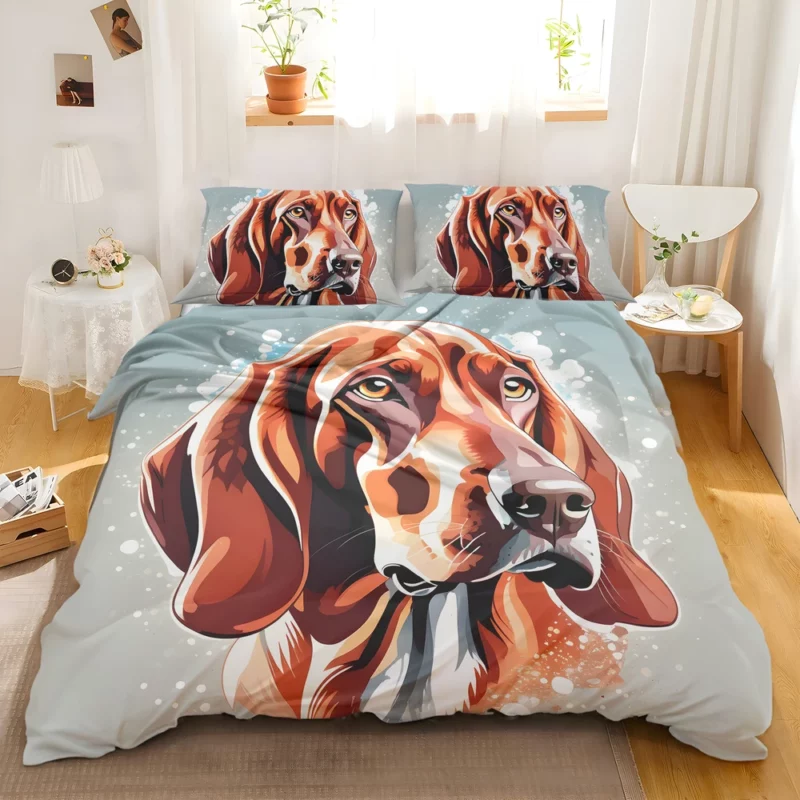 Scent Wonder Energetic Redbone Coonhound Breed Bedding Set 2