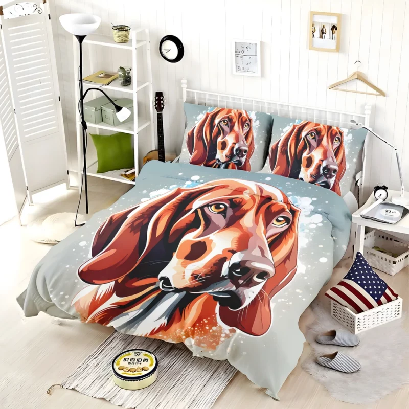 Scent Wonder Energetic Redbone Coonhound Breed Bedding Set