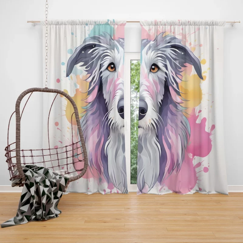 Scottish Deerhound Pal Loyal Companion Curtain