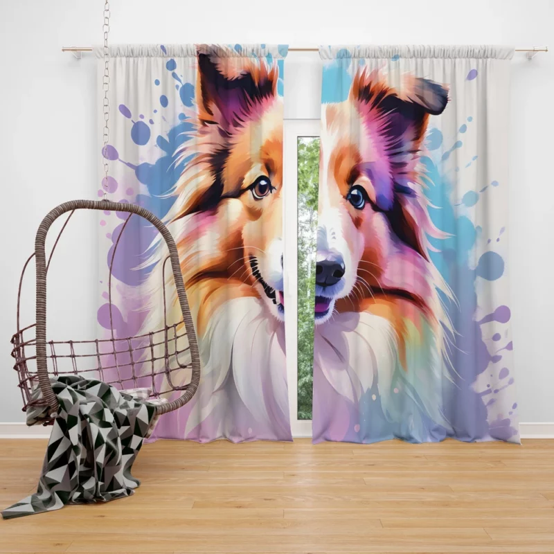 Shetland Sheepdog Pal The Perfect Dog Curtain