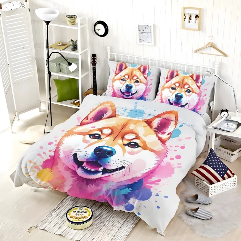 Shiba Inu Majesty Energetic Dog Bedding Set