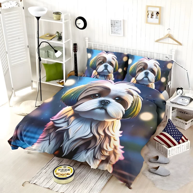 Shih Tzu Affectionate Toy Companion Bedding Set