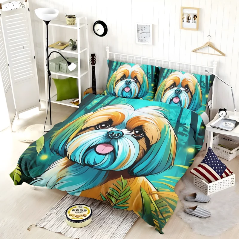 Shih Tzu Majesty Devoted Dog Bedding Set