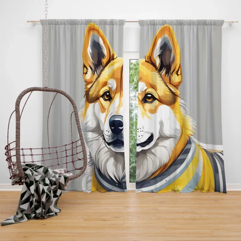 Shikoku Beauty Elegant Dog Curtain
