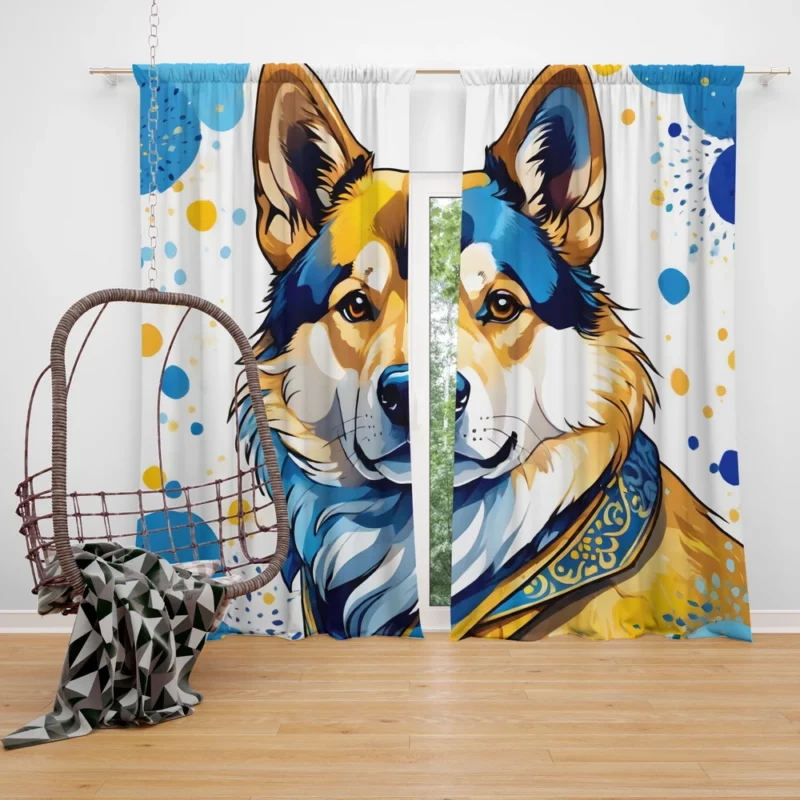 Shikoku Majesty Loyal Dog Curtain