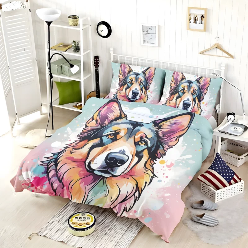 Shollie German Collie Mix Loyal Companion Bedding Set