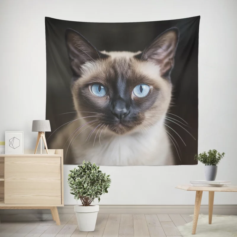 Siamese Cat AI Generation Wall Tapestry