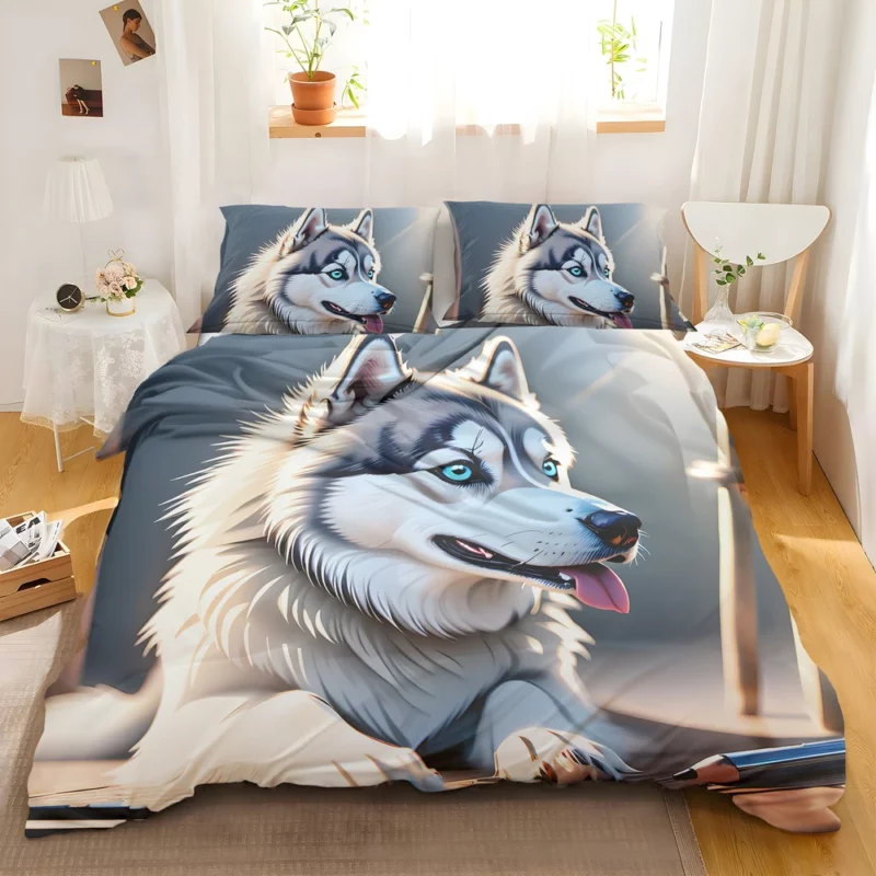 Siberian Husky Charm Loyal Dog Companion Bedding Set 2