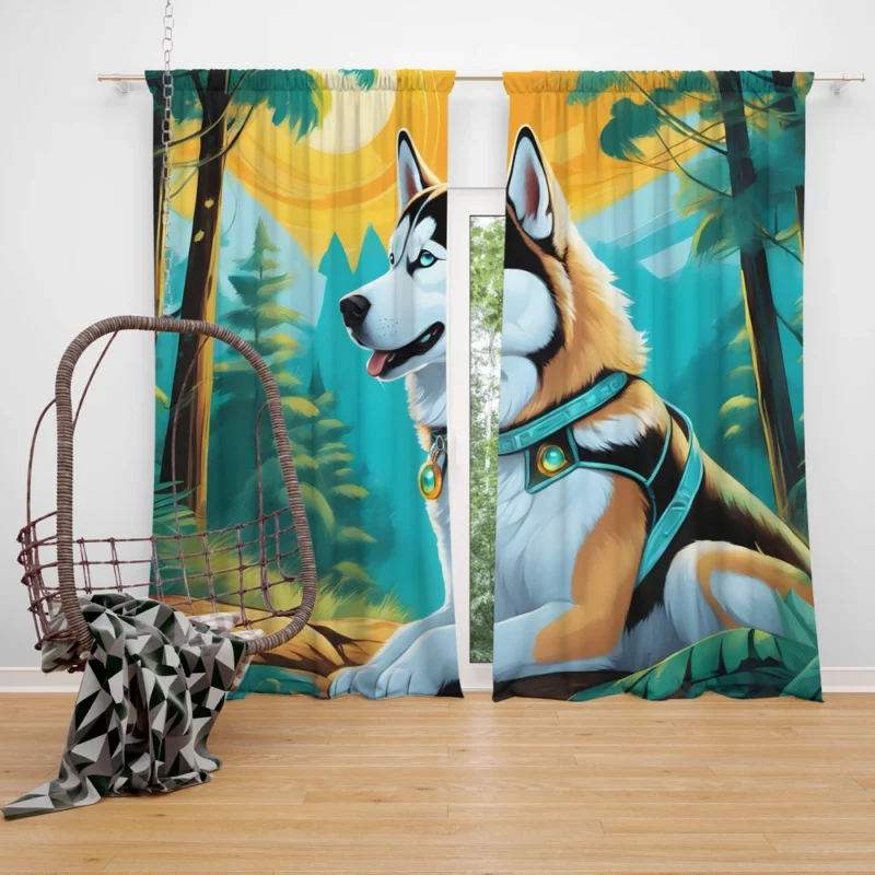 Siberian Husky Pal The Perfect Dog Curtain