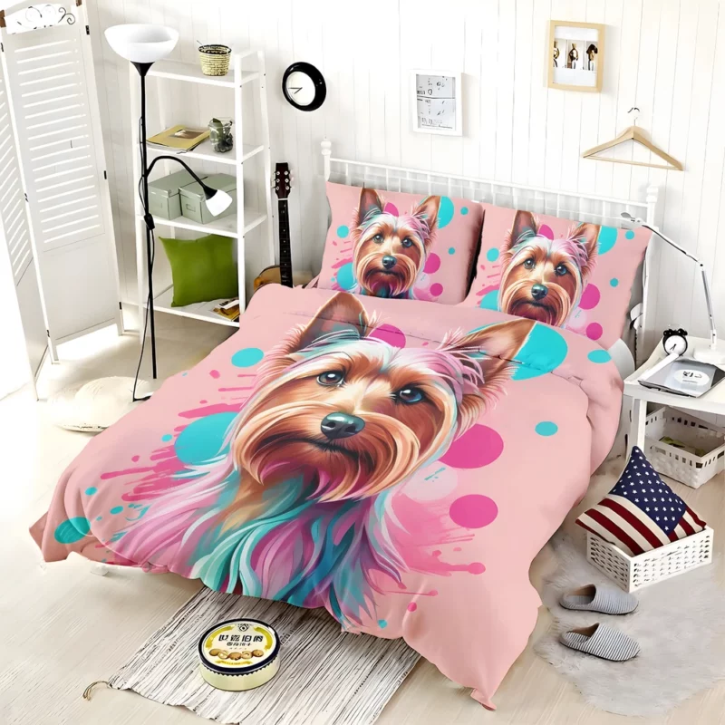 Silky Terrier Joy Playful Canine Bedding Set