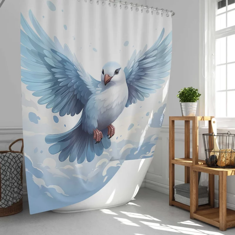 Simple Dove Logo Shower Curtain