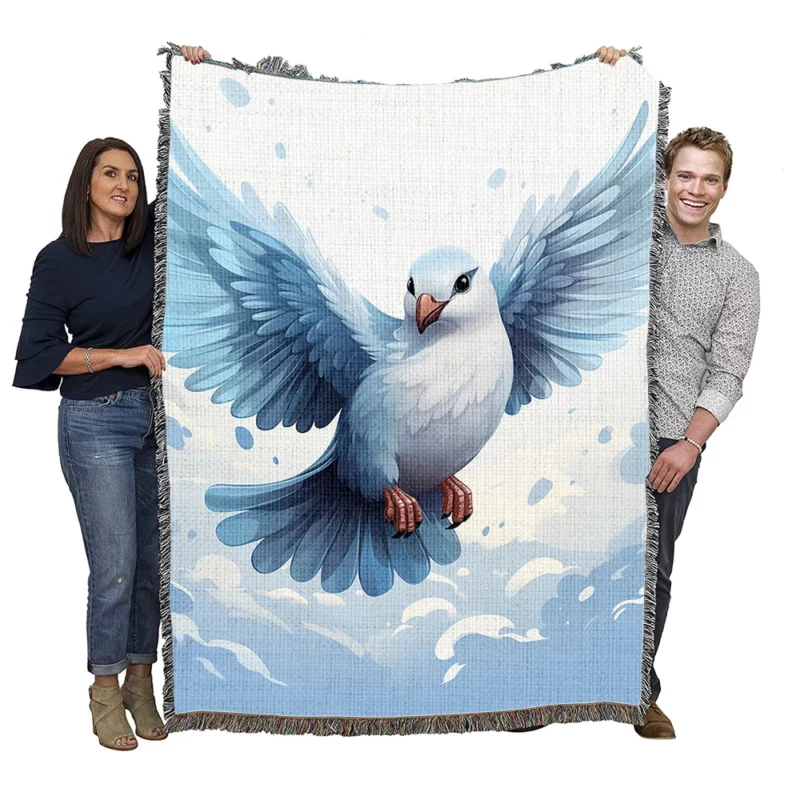 Simple Dove Logo Woven Blanket