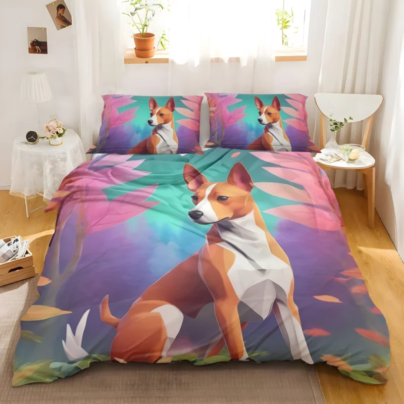 Sleek Basenji Dog African Beauty Bedding Set 2