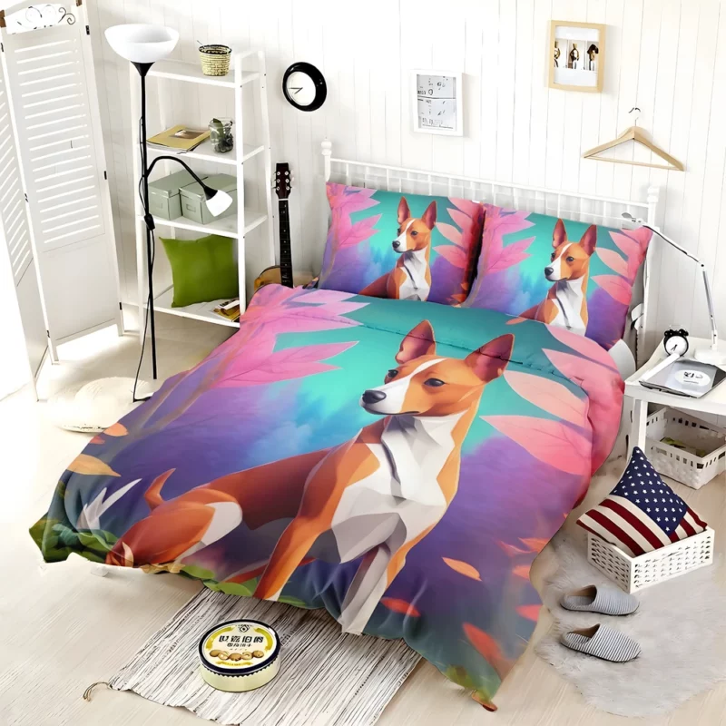 Sleek Basenji Dog African Beauty Bedding Set