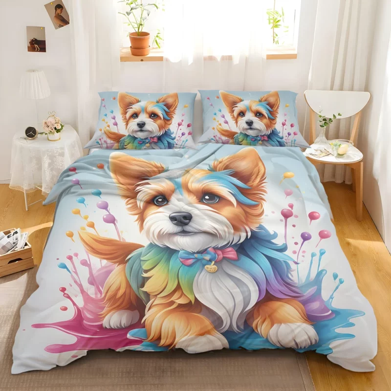 Sleek Charm Silky Terrier Dog Bedding Set 2