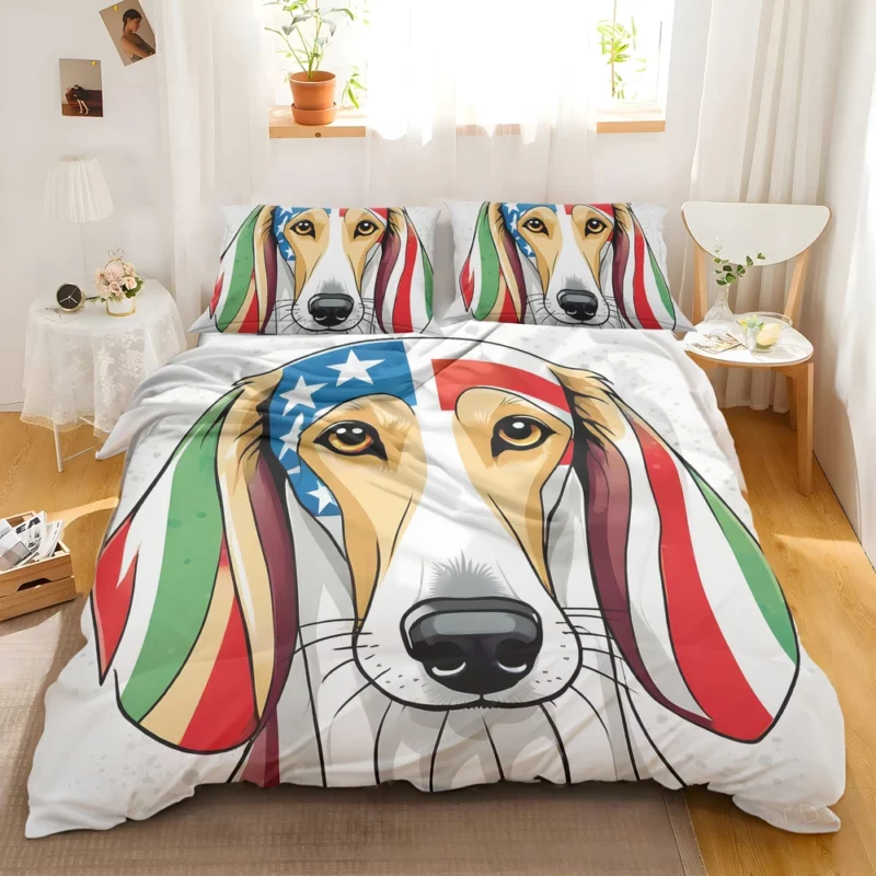 Sleek and Loyal Saluki Dog Bedding Set 2