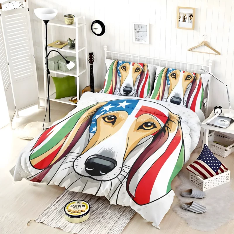 Sleek and Loyal Saluki Dog Bedding Set