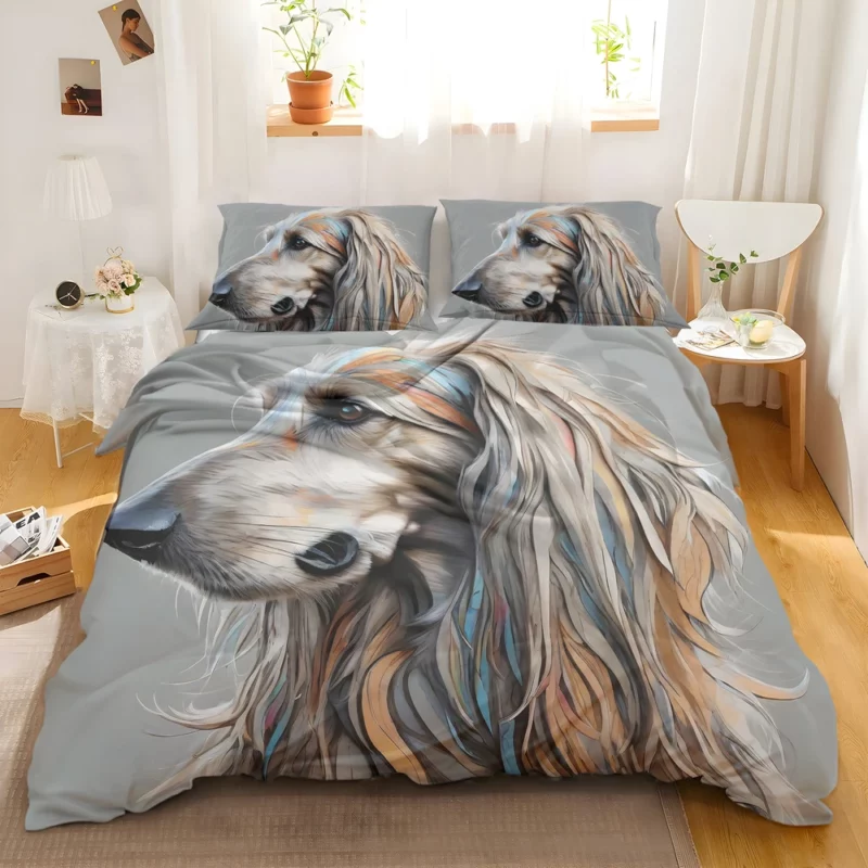 Sleek and Stylish Afghan Hound Dog Bedding Set 2