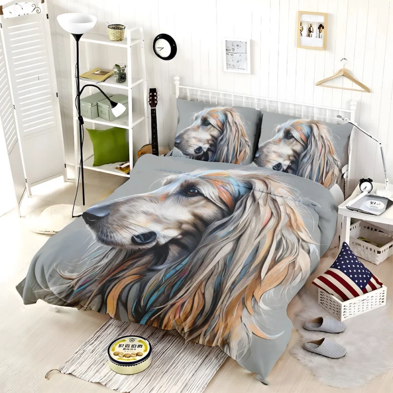 Sleek and Stylish Afghan Hound Dog Bedding Set