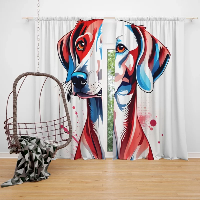 Sloughi Splendor Elegant Dog Curtain