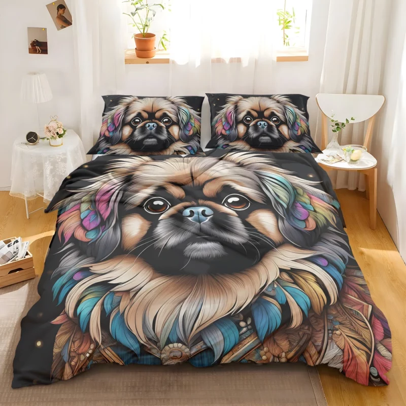 Small and Mighty Pekingese Dog Bedding Set 2