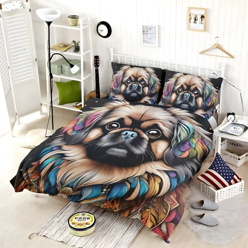 Small and Mighty Pekingese Dog Bedding Set