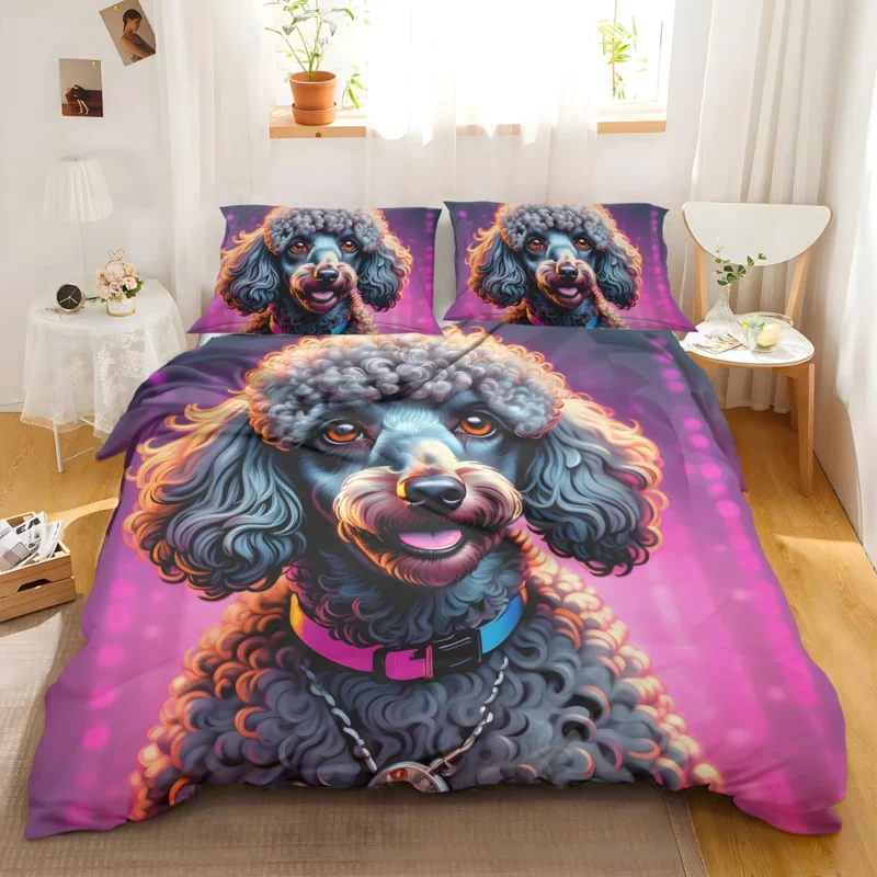 Smart and Fluffy Poodle Dog Bedding Set 2